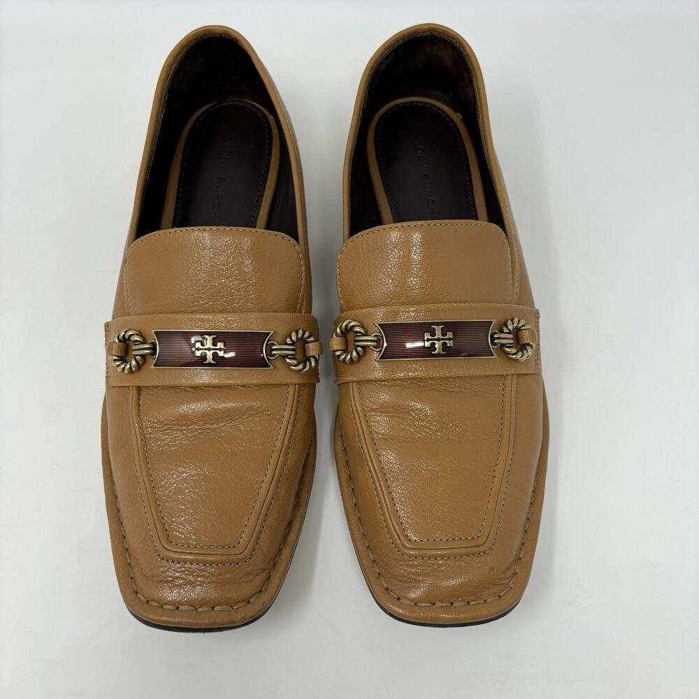 Tory Burch Perrine Loafers Size 7 Brown Horsebit Caramel Preppy Fits Like 8 Read